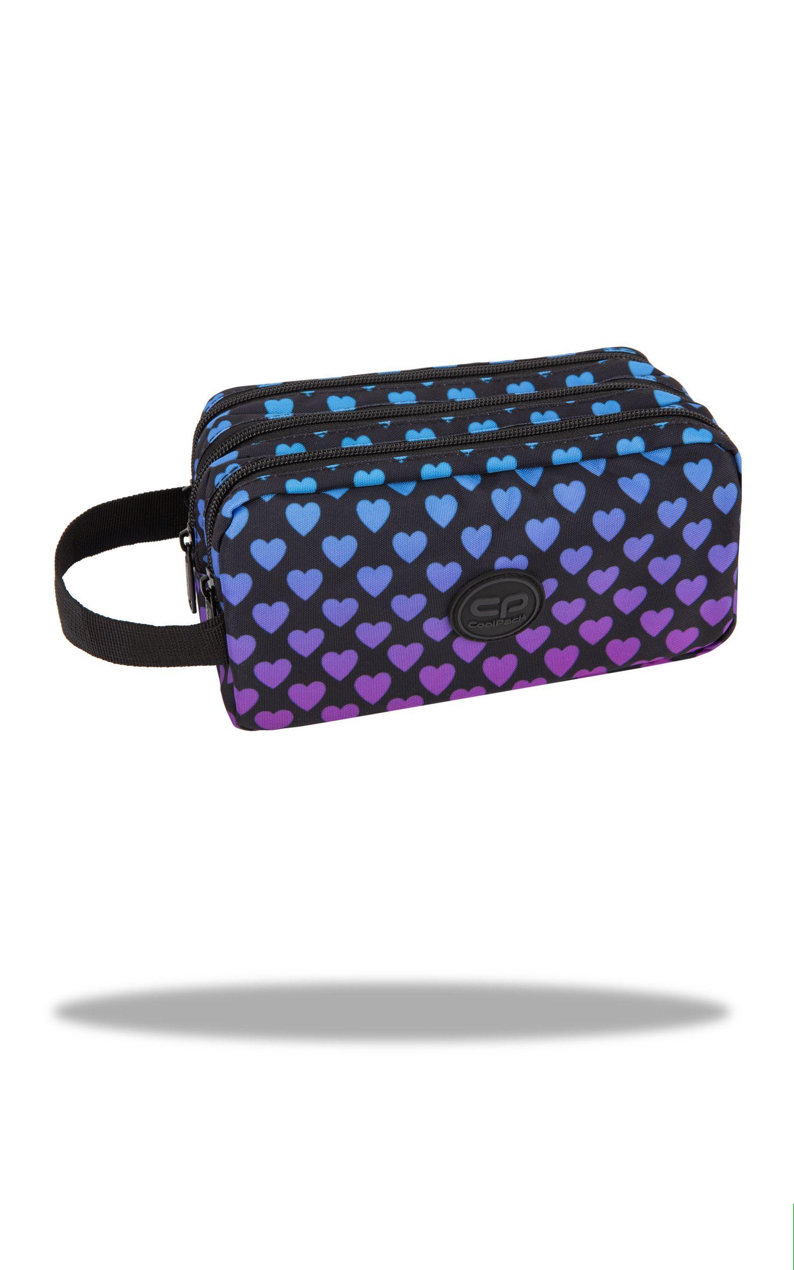 Ученически несесер с три ципа COOLPACK - PRIMUS - DARK MARSHMALLOW