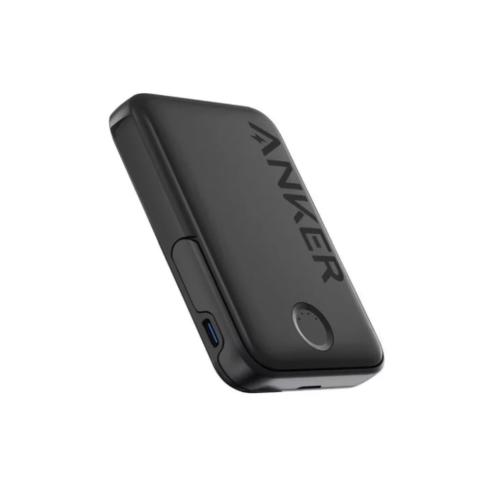 Anker 322 Magnetic Battery MagGo, 5000 mAh - външна батерия с USB-C порт и безжично зареждане с MagSafe (черен) 