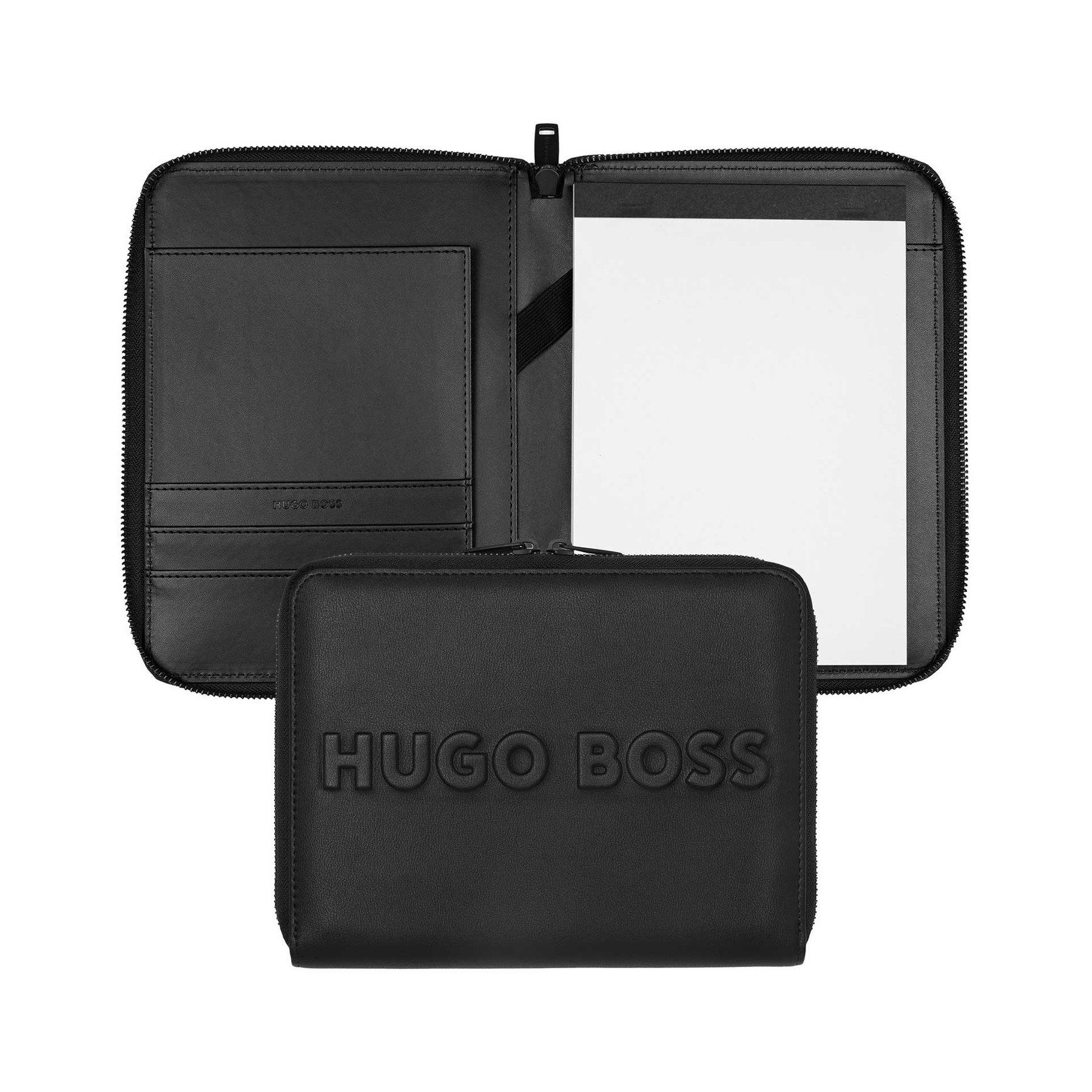 Hugo Boss Конферентна папка Label, А5, с цип, черна | JAR Computers Hugo Boss Конферентна папка Label, А5, с цип, черна