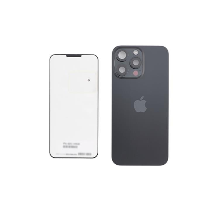 Оригинален резервен заден капак (черен титан) - Apple iPhone 15 Pro Max Backcover Full Assembly (Apple Service Parts) | JAR Computers Оригинален резервен заден капак (черен титан) - Apple iPhone 15 Pro Max Backcover Full Assembly (Apple Service Parts)