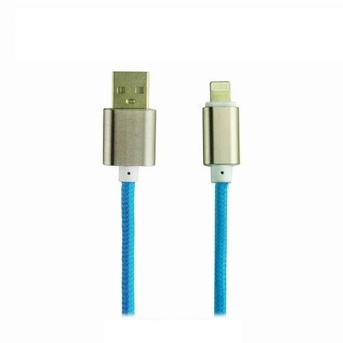 Плетен Lightning кабел за iPhone, iPad, iPod с Lightning - TiPX Avivo Metalic Collection (син) | JAR Computers Плетен Lightning кабел за iPhone, iPad, iPod с Lightning - TiPX Avivo Metalic Collection (син)