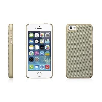 Поликарбонатов кейс с кожено покритие за iPhone 5, iPhone 5S, iPhone SE - Macally Weave (златист) | JAR Computers Поликарбонатов кейс с кожено покритие за iPhone 5, iPhone 5S, iPhone SE - Macally Weave (златист)