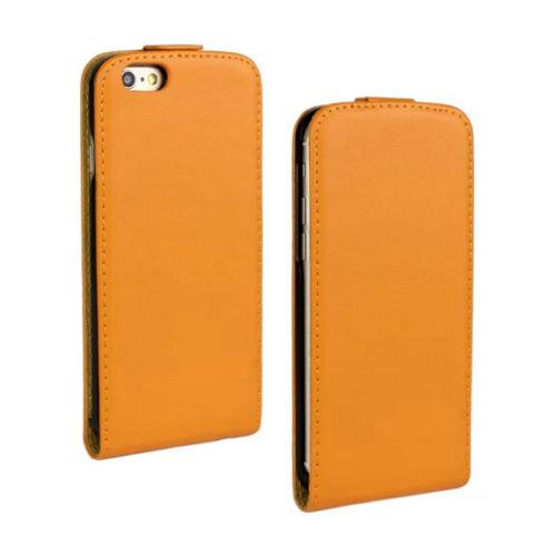 Вертикален кожен калъф с джоб за iPhone 6, iPhone 6S - Leather Pocket Flip Case (оранжев) | JAR Computers Вертикален кожен калъф с джоб за iPhone 6, iPhone 6S - Leather Pocket Flip Case (оранжев)