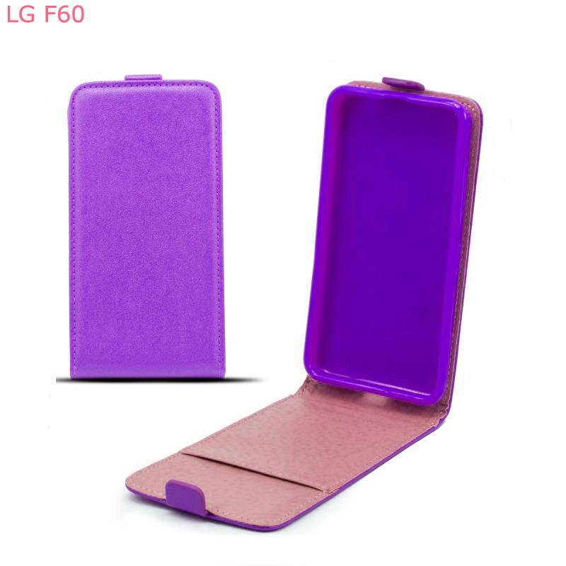 Вертикален кожен калъф с джоб за LG F60 - Leather Pocket Flip Case (лилав) | JAR Computers Вертикален кожен калъф с джоб за LG F60 - Leather Pocket Flip Case (лилав)