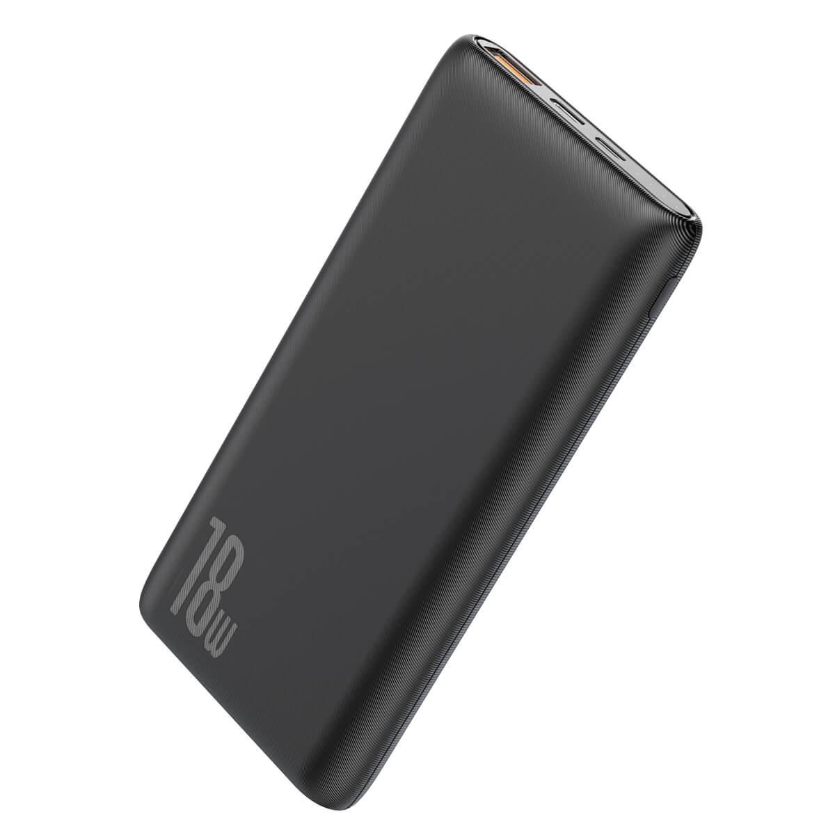 Външна батерия 18W с USB и USB-C изходи и с технология за бързо зареждане - Baseus Bipow 18W Power Bank PD+QC 10000mAh (PPDML-D01) (черен) | JAR Computers Външна батерия 18W с USB и USB-C изходи и с технология за бързо зареждане - Baseus Bipow 18W Power Bank PD+QC 10000mAh (PPDML-D01) (черен)