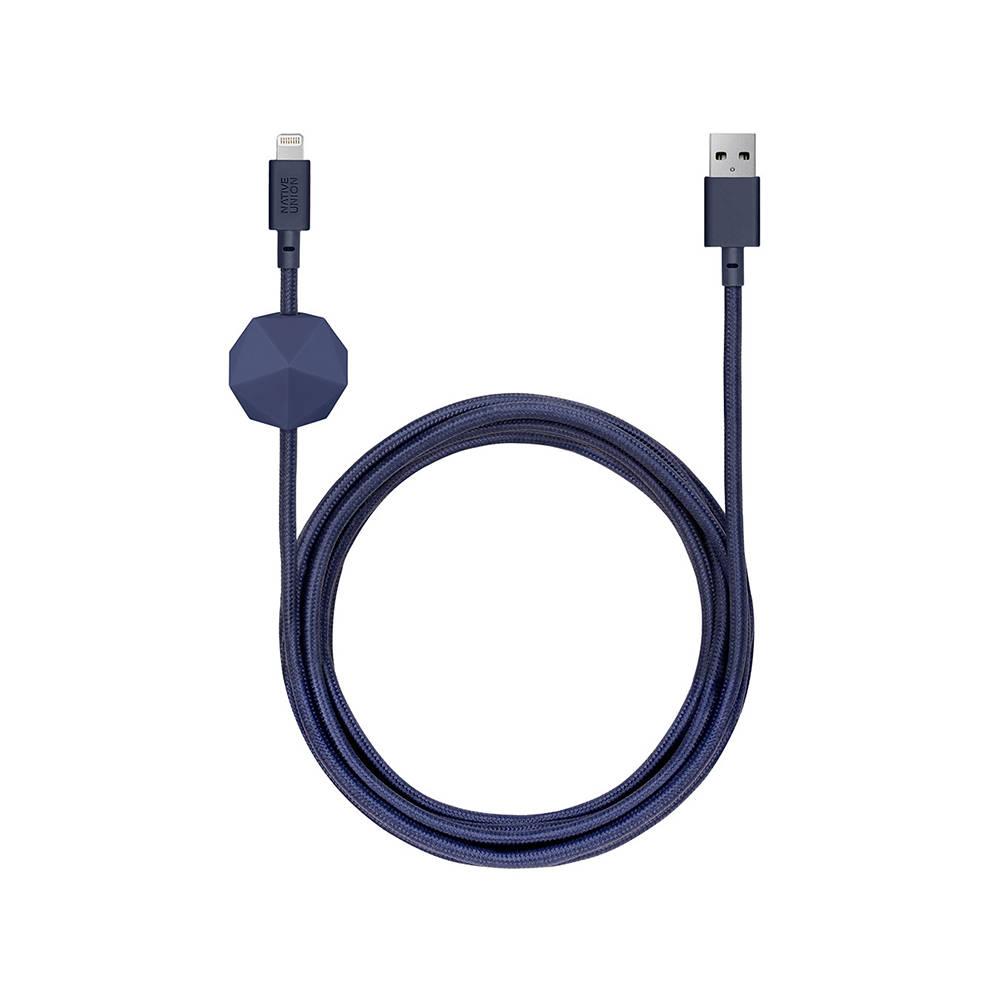 Здрав плетен кабел за устройства с Lightning порт (2 метра) - Native Union Anchor Cable Lightning (син) | JAR Computers Здрав плетен кабел за устройства с Lightning порт (2 метра) - Native Union Anchor Cable Lightning (син)