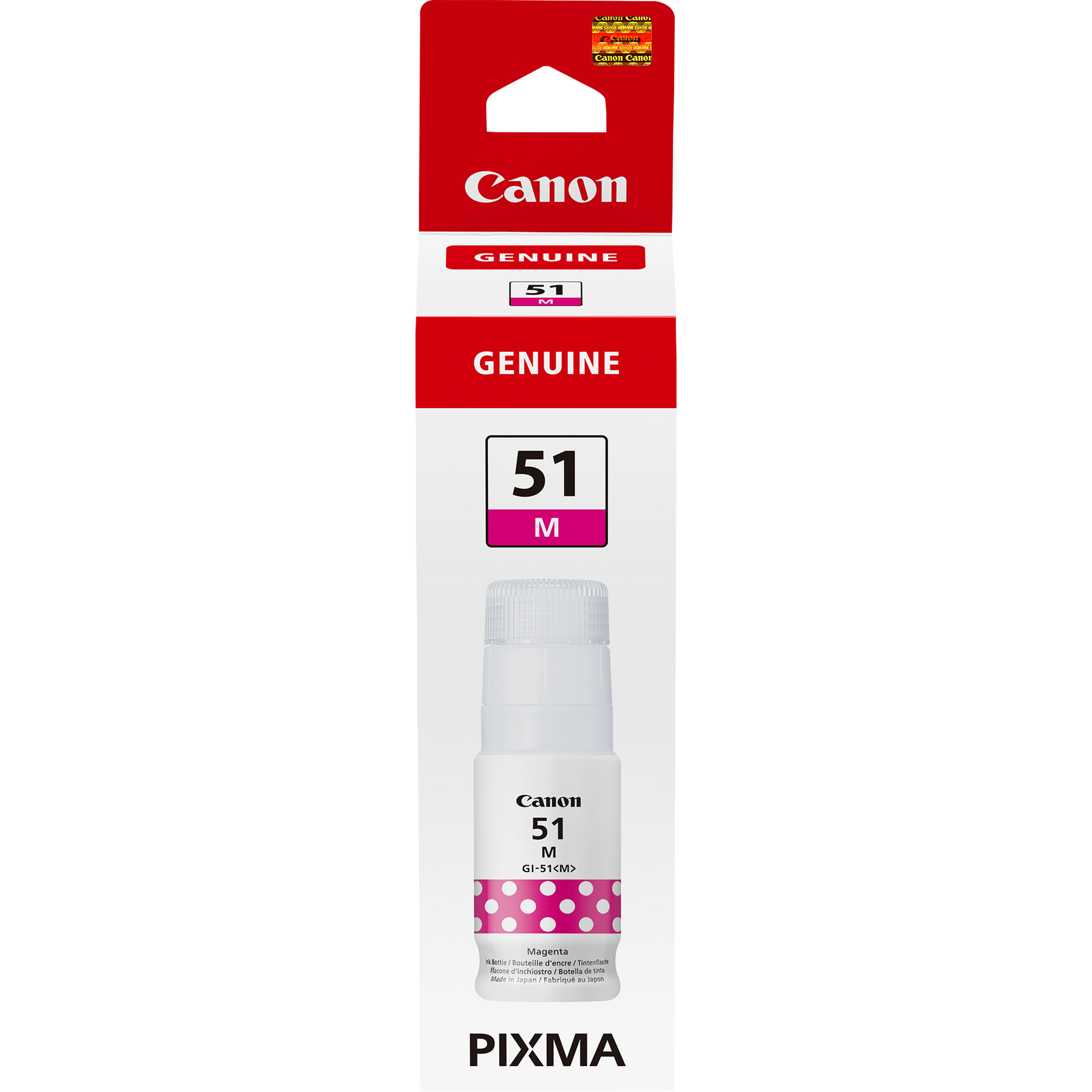 Бутилка мастило за Canon Pixma G3570 Series - Ink - /51/ - GI51M (GI-51M) / 4547C001 - Magenta - PN 4547C001 | JAR Computers Бутилка мастило за Canon Pixma G3570 Series - Ink - /51/ - GI51M (GI-51M) / 4547C001 - Magenta - PN 4547C001