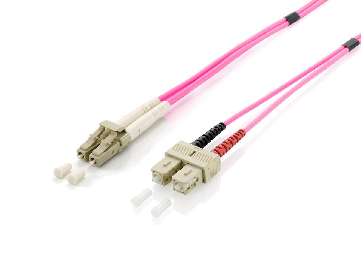 Equip LC/SC Fiber Optic Patch Cable, OM4, 10m | JAR Computers Equip LC/SC Fiber Optic Patch Cable, OM4, 10m