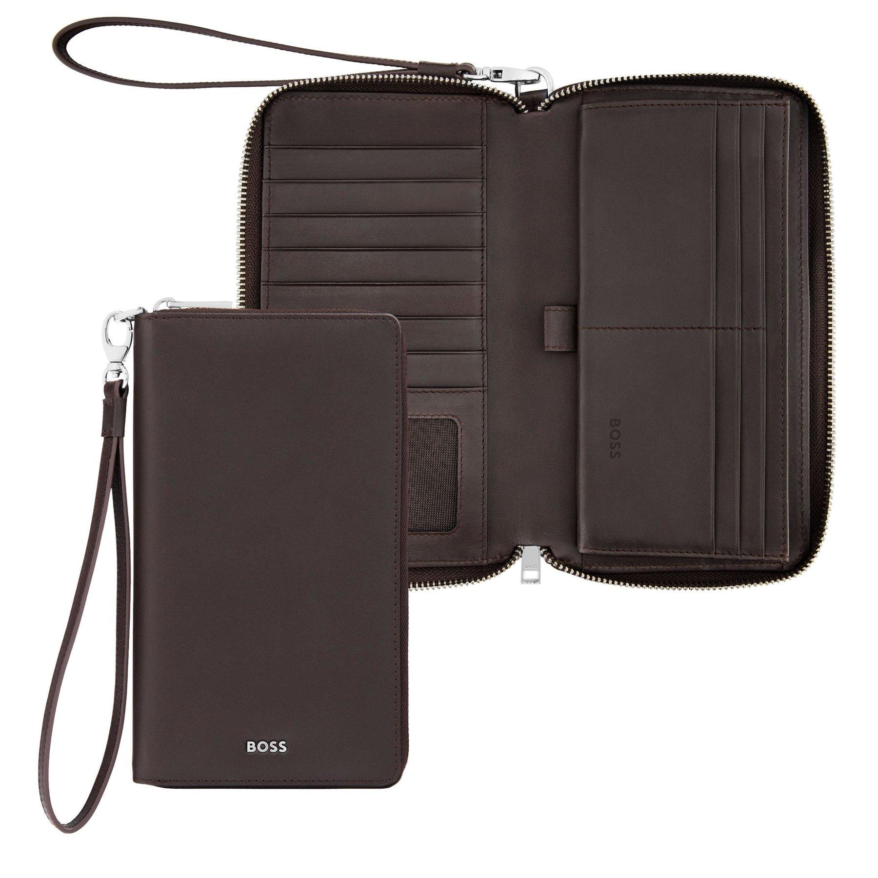 Hugo Boss Портфейл за пътуване Classic Smooth, кафяв | JAR Computers Hugo Boss Портфейл за пътуване Classic Smooth, кафяв