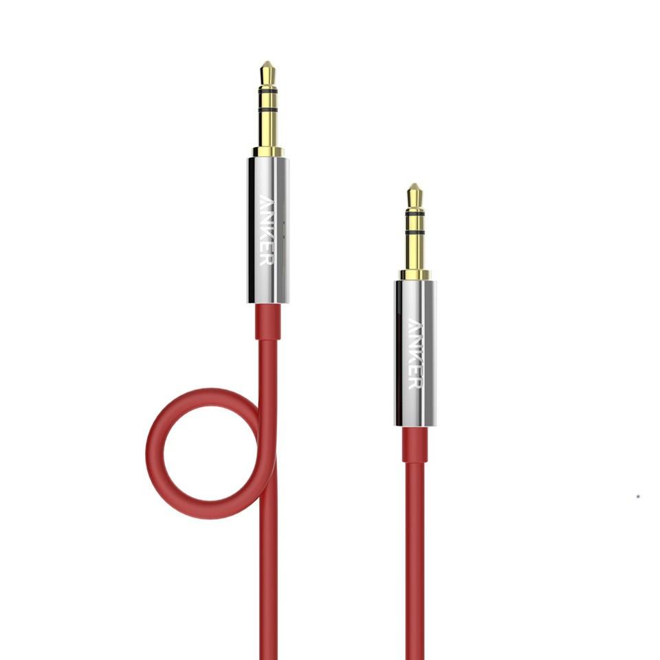 Качествен 3.5 мм. аудио кабел 120 см - Anker Auxiliary Audio Cable (червен) | JAR Computers Качествен 3.5 мм. аудио кабел 120 см - Anker Auxiliary Audio Cable (червен)
