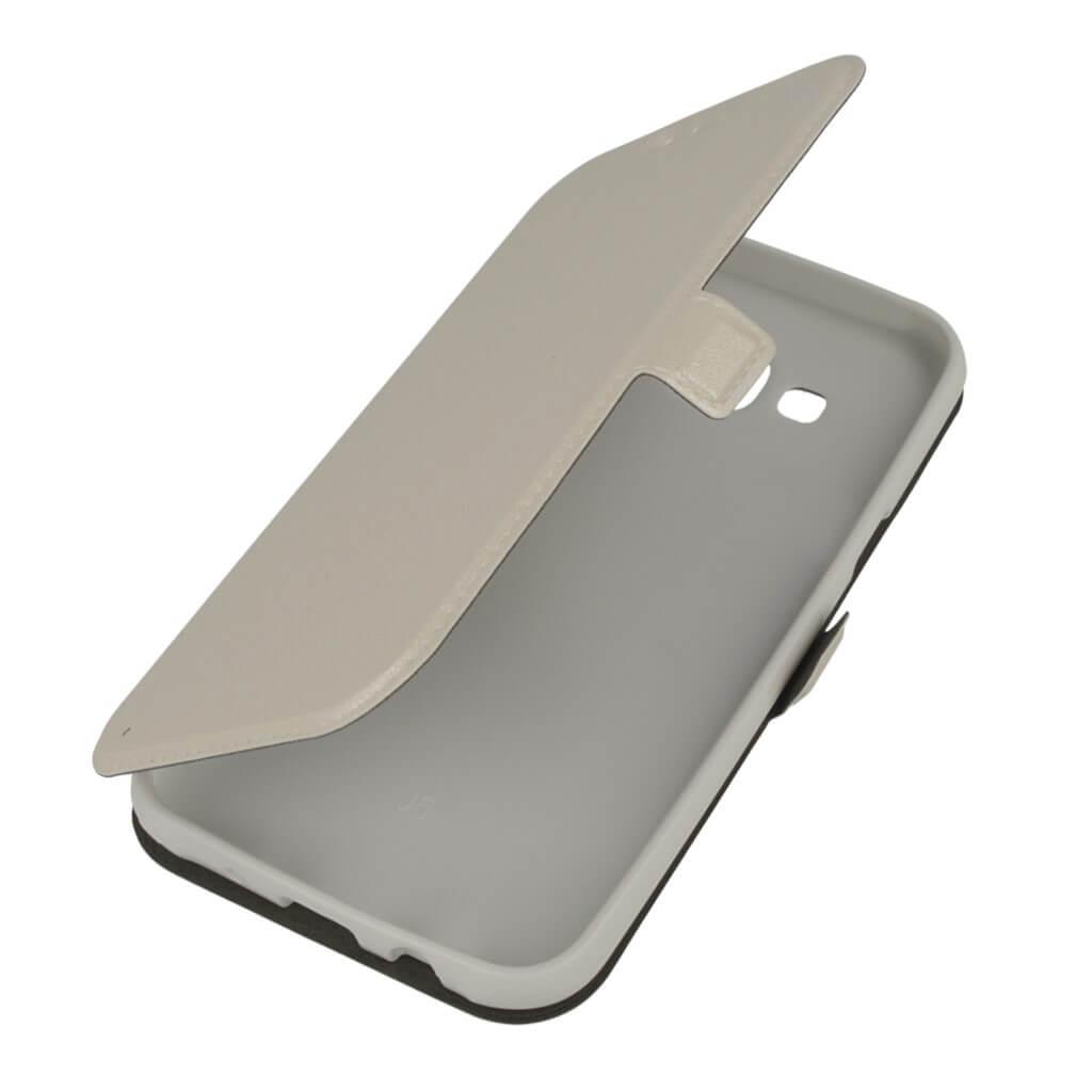 Кожен калъф, тип портфейл и поставка за Samsung Galaxy J5 - Wallet Flip Case (бял) | JAR Computers Кожен калъф, тип портфейл и поставка за Samsung Galaxy J5 - Wallet Flip Case (бял)