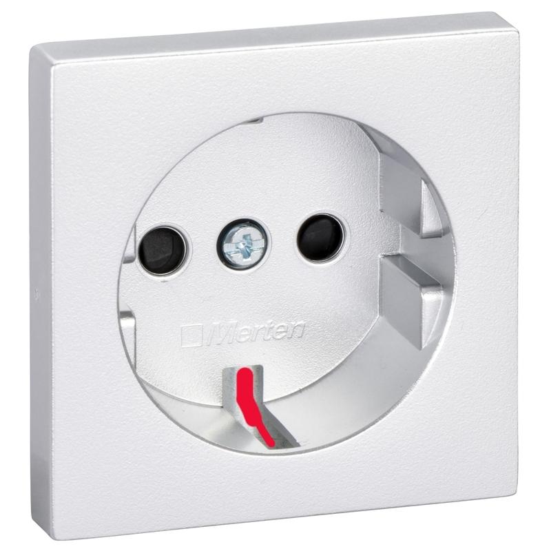 Лицев панел за контакт шуко с детска защита Алуминий System M - Schneider Electric Merten System M MEG2330-0460 | JAR Computers Лицев панел за контакт шуко с детска защита Алуминий System M - Schneider Electric Merten System M MEG2330-0460