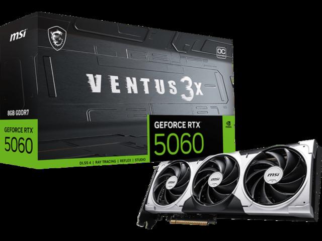 MSI GeForce RTX 5060 8G VENTUS 3X OC