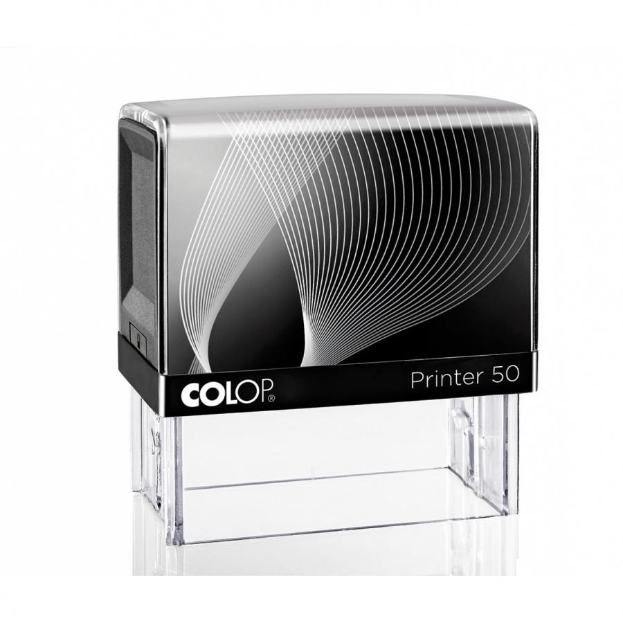 Печат Colop Printer 50, правоъгълен, 30х69 мм, черен тампон | JAR Computers Печат Colop Printer 50, правоъгълен, 30х69 мм, черен тампон