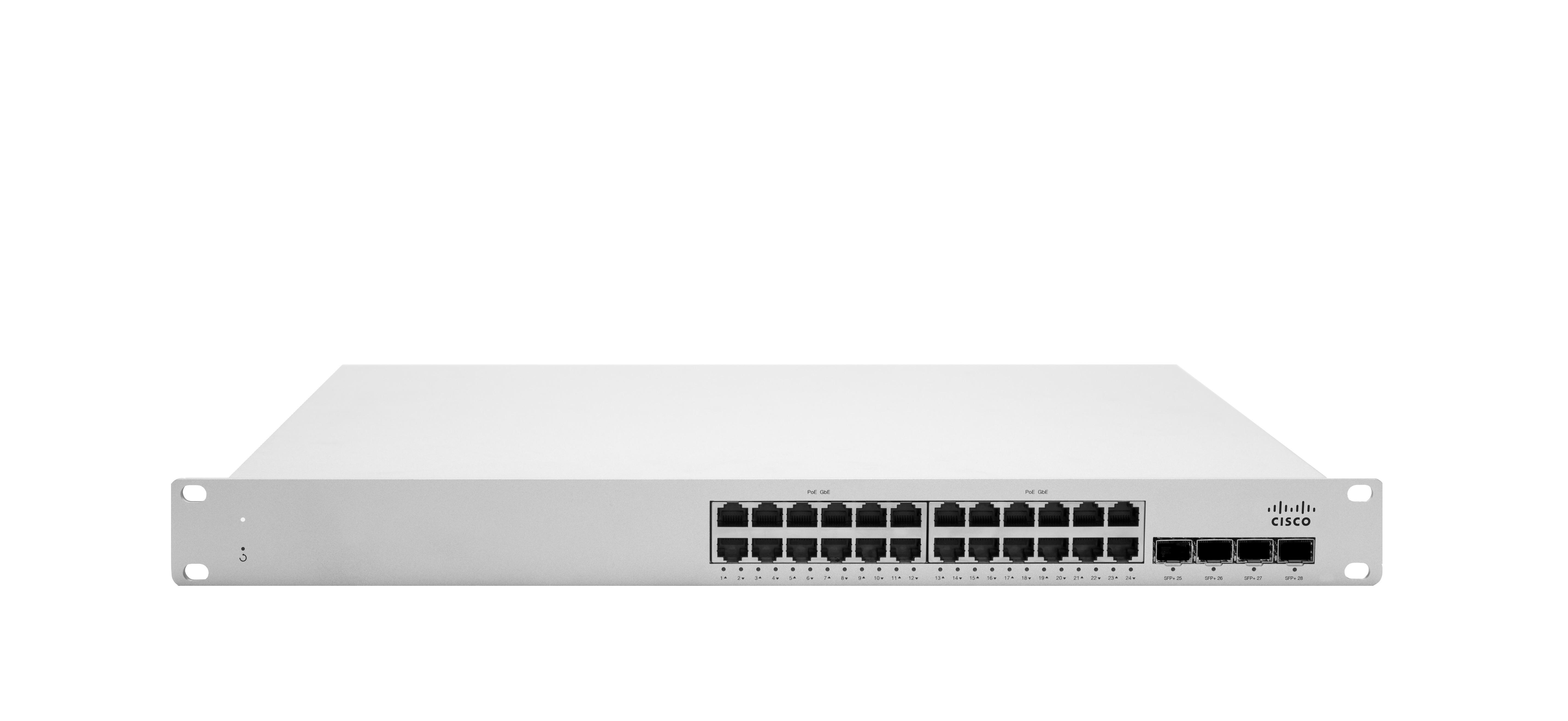 Cisco Meraki MS250-24P Управляем L3 Gigabit Ethernet (10/100/1000) Захранване по Ethernet (PoE) 1U Сив | JAR Computers Cisco Meraki MS250-24P Управляем L3 Gigabit Ethernet (10/100/1000) Захранване по Ethernet (PoE) 1U Сив