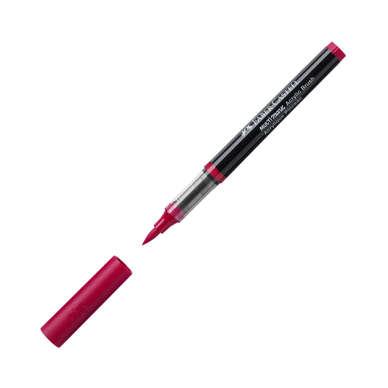 Faber-Castell Маркер-четка Multimark, акрилен, череша