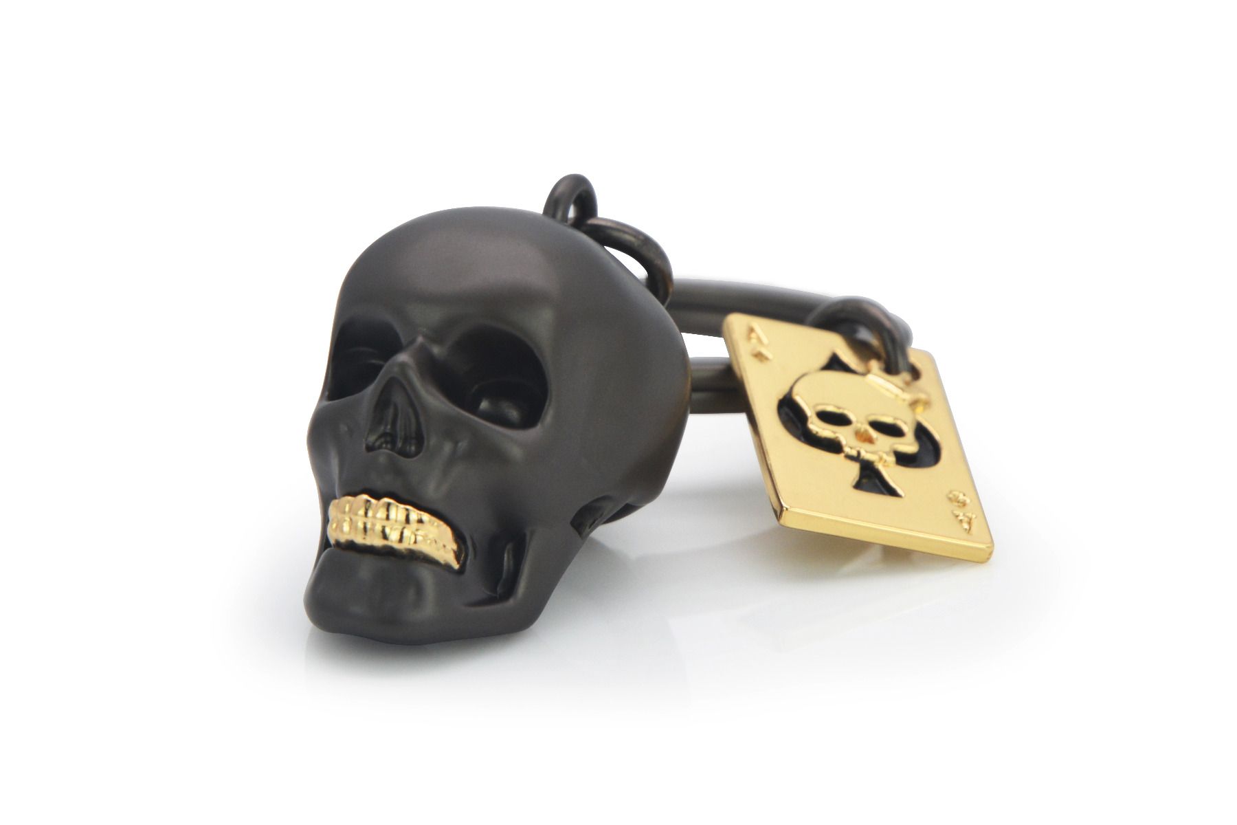 Ключодържател Metalmorphose, BLACK SKULL with playing card | JAR Computers Ключодържател Metalmorphose, BLACK SKULL with playing card