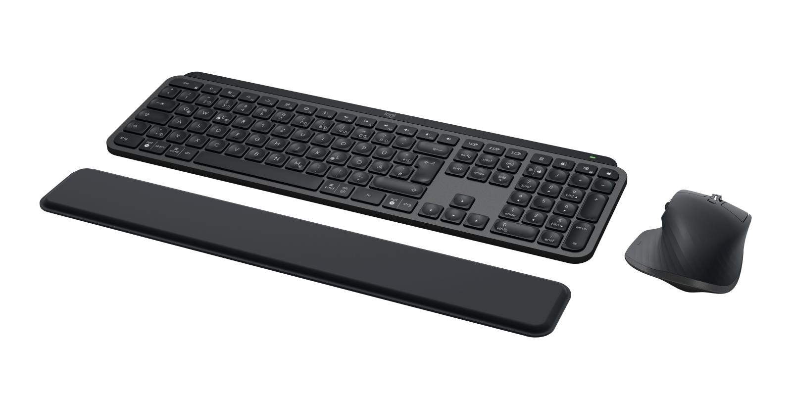 Logitech MX Keys S Combo клавиатура Включена мишка Офис Блутут QWERTZ Немски Графит