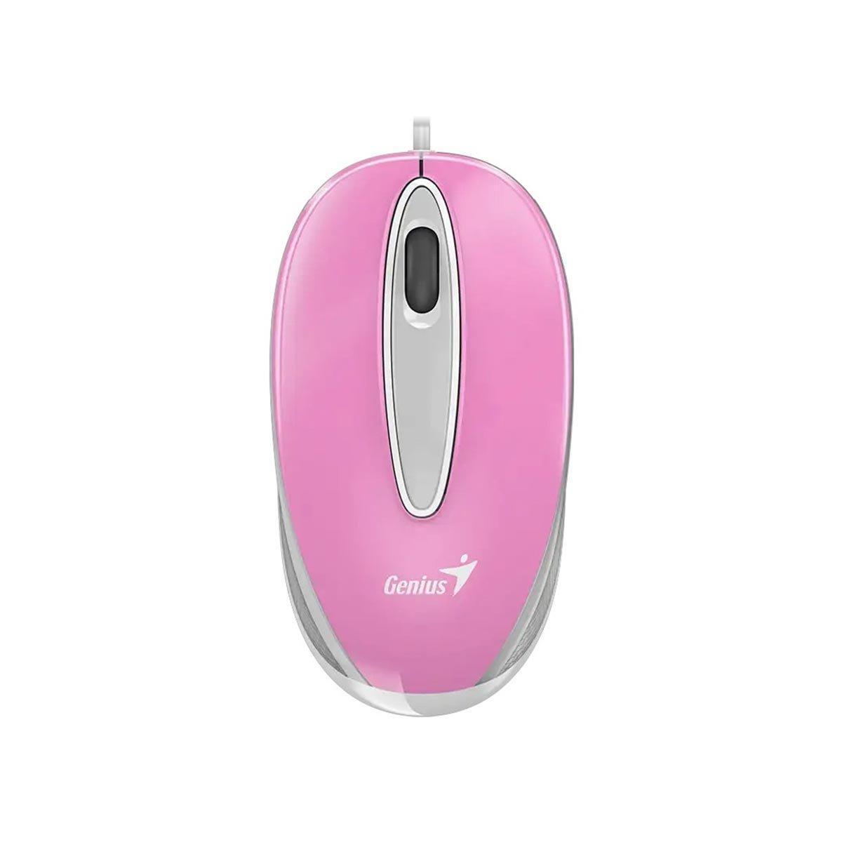 Мишка Genius DX-Mini, с кабел, USB Type-A, 3 бутона, розова