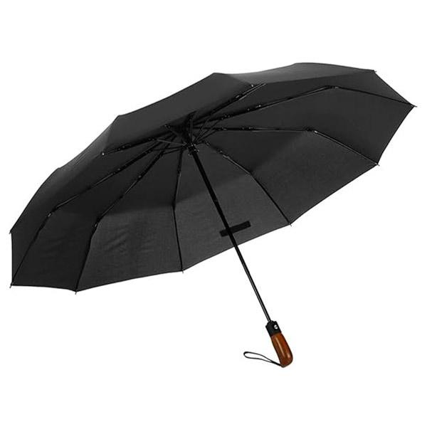 Office 1 Чадър Open/Close, автоматичен, диаметър 105 cm, дървена дръжка, черен | JAR Computers Office 1 Чадър Open/Close, автоматичен, диаметър 105 cm, дървена дръжка, черен