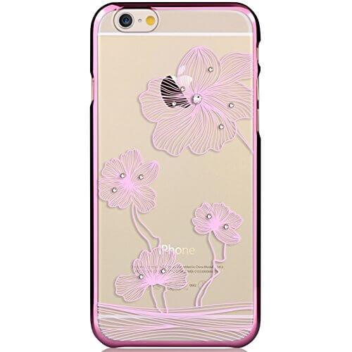 Поликарбонатов кейс за iPhone 6, iPhone 6S (с кристали Сваровски) - Comma Crystal Flora Case (розов) | JAR Computers Поликарбонатов кейс за iPhone 6, iPhone 6S (с кристали Сваровски) - Comma Crystal Flora Case (розов)