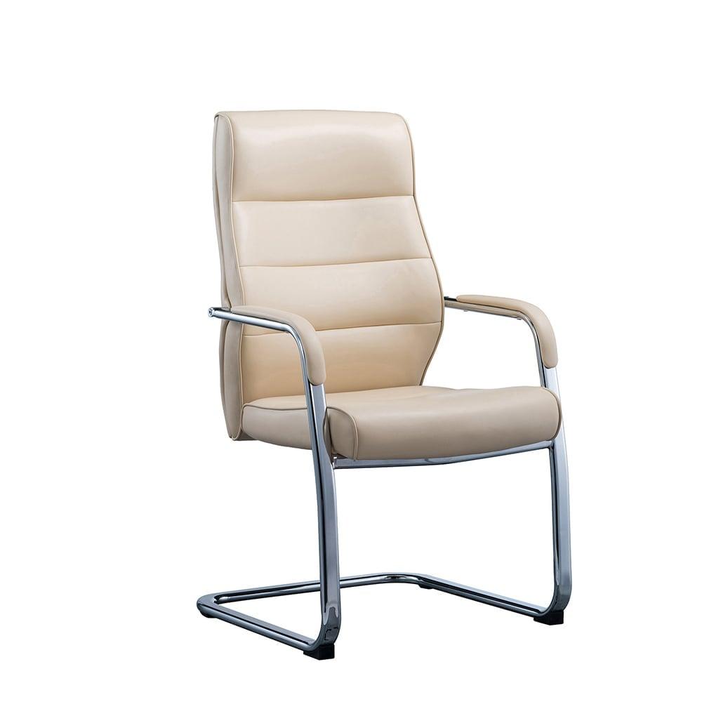 Посетителски стол RFG ITACA M, екокожа, метална основа, до 150 kg, бежов