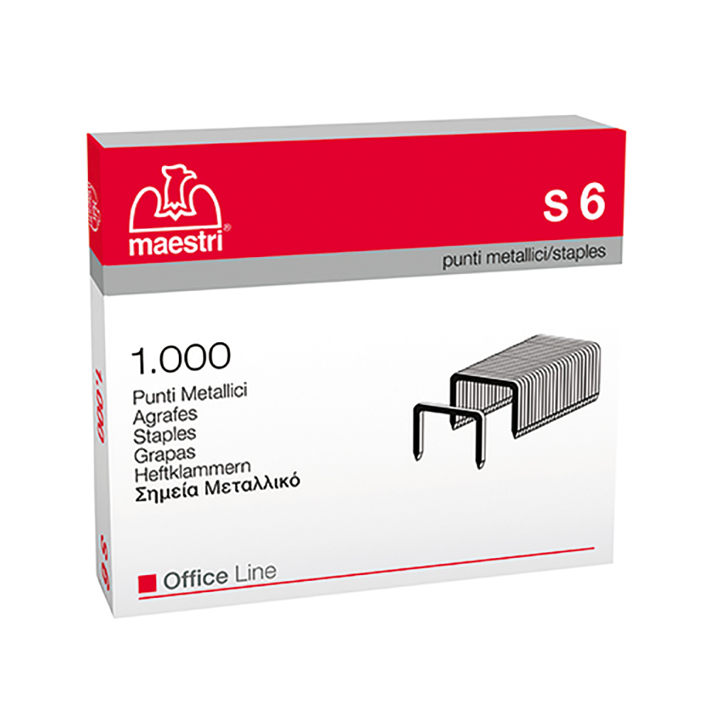 Roma Maestri Staple Wire Heavy Duty S-6 1000pcs (1005400) (ROM1005400)