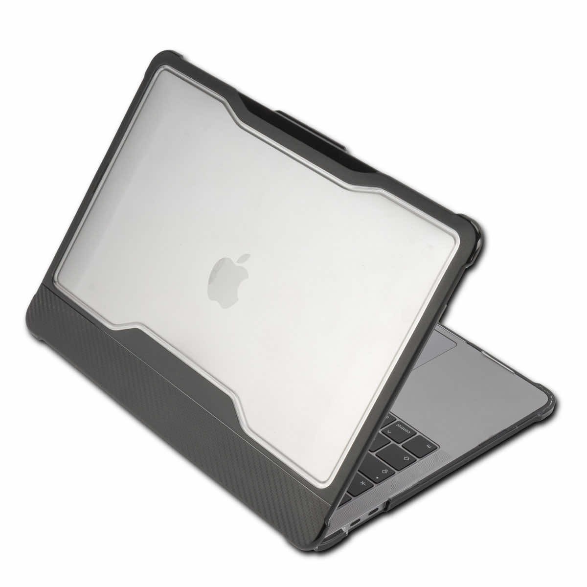 4smarts Full Body Sturdy Case - удароустойчив хибриден кейс за MacBook Pro 13 (2016-2020), MacBook Pro 13 M1 (2020), MacBook Pro 13 M2 (2022) (черен-прозрачен)
