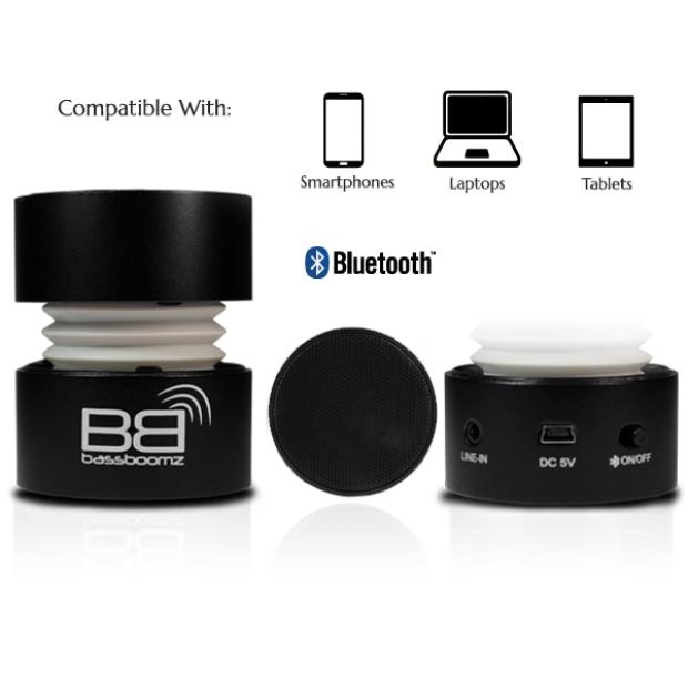 Безжичен портативен спийкър за мобилни устройства - BassBuds BassBoomz Bluetooth (черен) | JAR Computers Безжичен портативен спийкър за мобилни устройства - BassBuds BassBoomz Bluetooth (черен)