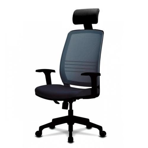 Ергономичен работен стол DAWON COBI, мрежа и дамaска, черна база, 2D подлaкътници, подглавник, черен | JAR Computers Ергономичен работен стол DAWON COBI, мрежа и дамaска, черна база, 2D подлaкътници, подглавник, черен