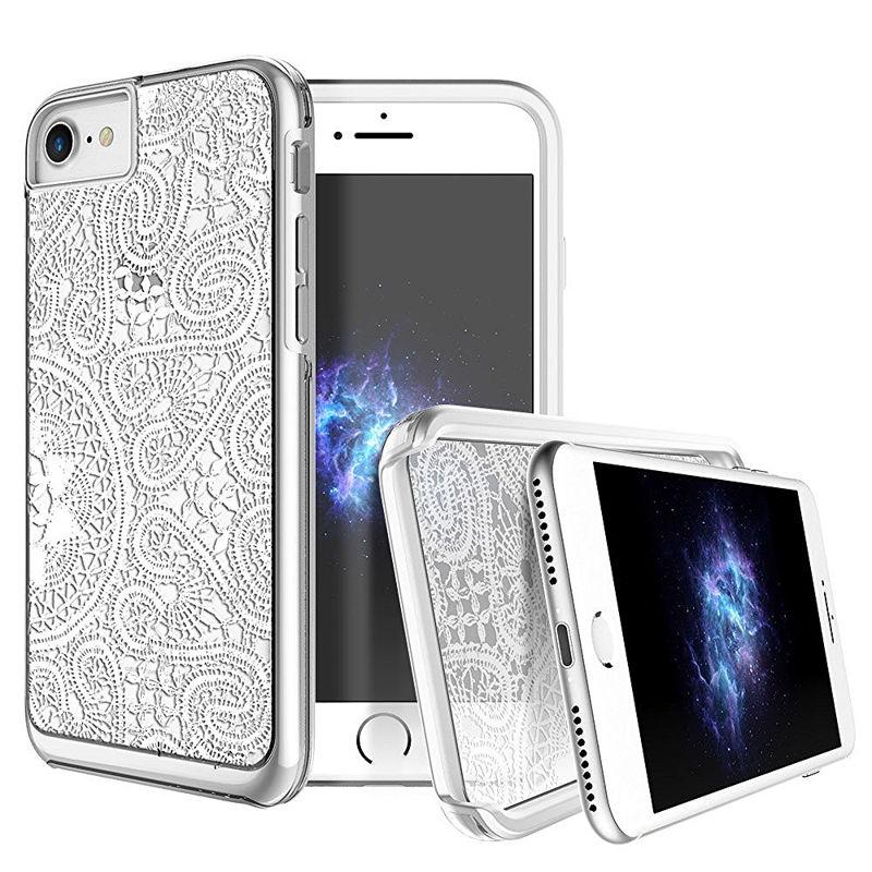 Хибриден удароустойчив кейс за iPhone 8, iPhone 7 - Prodigee Show Lace White Case | JAR Computers Хибриден удароустойчив кейс за iPhone 8, iPhone 7 - Prodigee Show Lace White Case