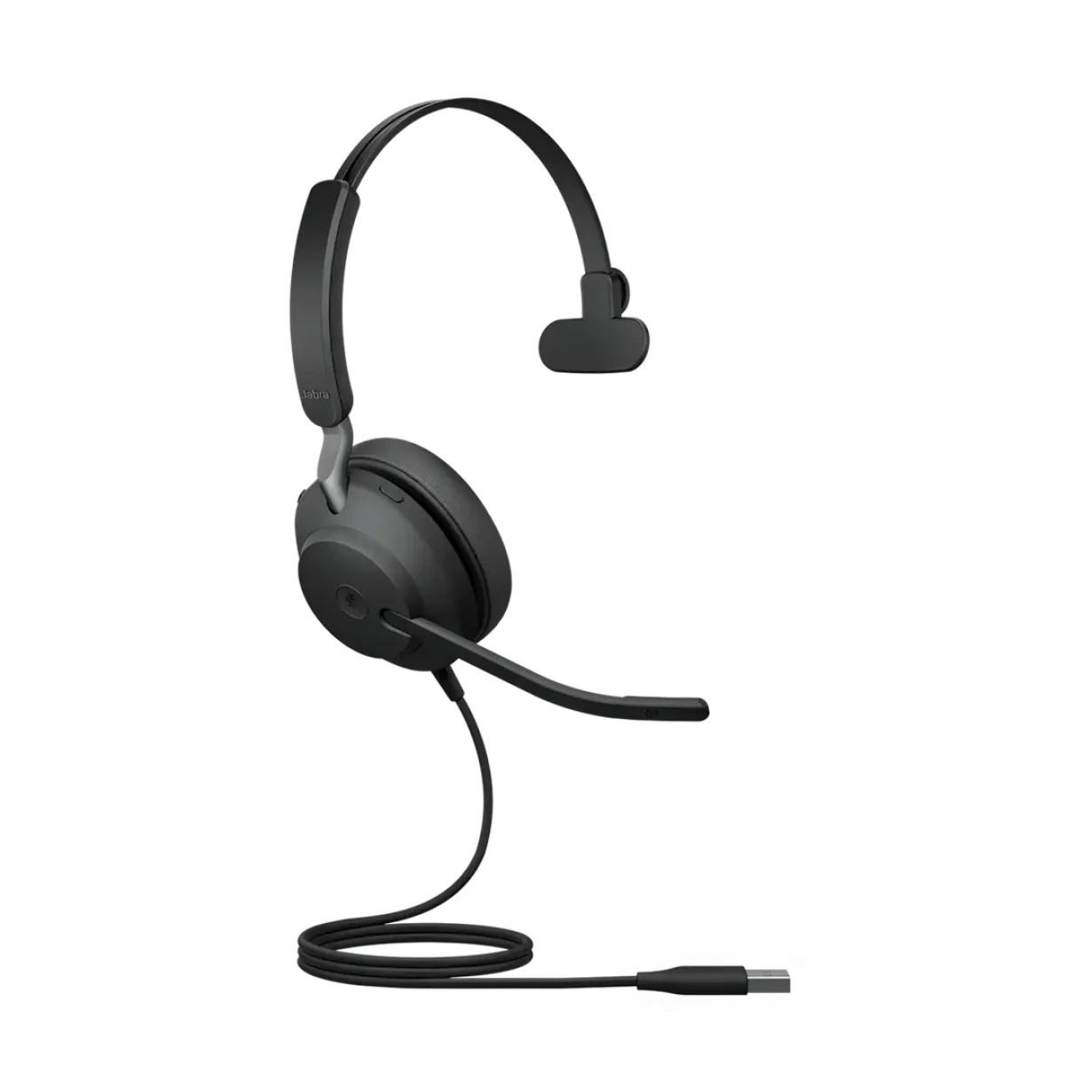 Jabra EVOLVE2 40 SE моно слушалка, USB-A, MS, черен | JAR Computers Jabra EVOLVE2 40 SE моно слушалка, USB-A, MS, черен