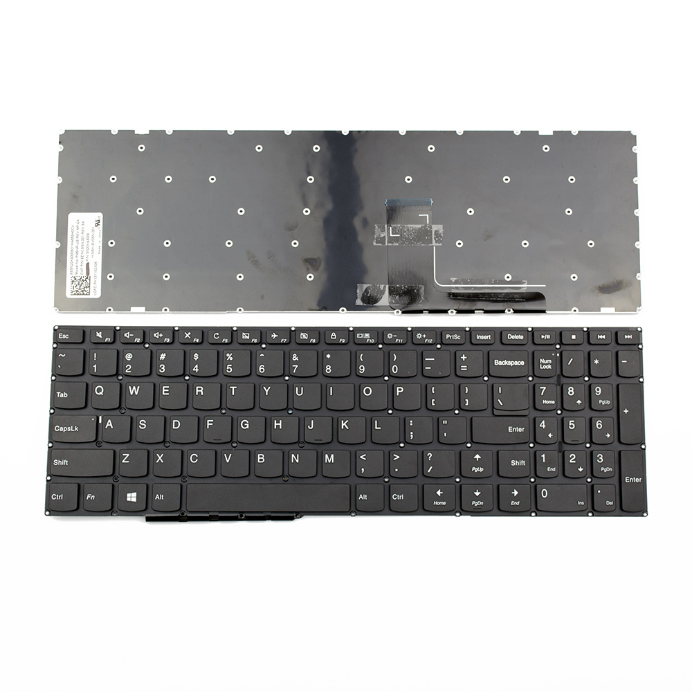 Клавиатура за лаптоп Lenovo Ideapad 310-15ISK 510-15ISK Черна Без Рамка / Black Without Frame US/UK | JAR Computers Клавиатура за лаптоп Lenovo Ideapad 310-15ISK 510-15ISK Черна Без Рамка / Black Without Frame US/UK