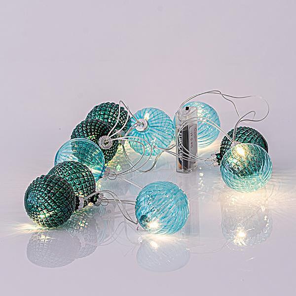 Коледни Лампички 10LED 5mm Зел. Топки 6см Топла св 3xAA 2м+50см IP20 | JAR Computers Коледни Лампички 10LED 5mm Зел. Топки 6см Топла св 3xAA 2м+50см IP20