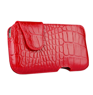Кожен калъф ръчна изработка, естествена кожа за iPhone 4/4S - SENA Laterale Croco (червен) | JAR Computers Кожен калъф ръчна изработка, естествена кожа за iPhone 4/4S - SENA Laterale Croco (червен)