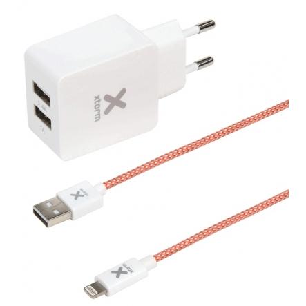 Захранване с 2 USB изхода и Lightning кабел за зареждане на iPhone и iPad - A-Solar Xtorm USB AC adapter CX004 | JAR Computers Захранване с 2 USB изхода и Lightning кабел за зареждане на iPhone и iPad - A-Solar Xtorm USB AC adapter CX004