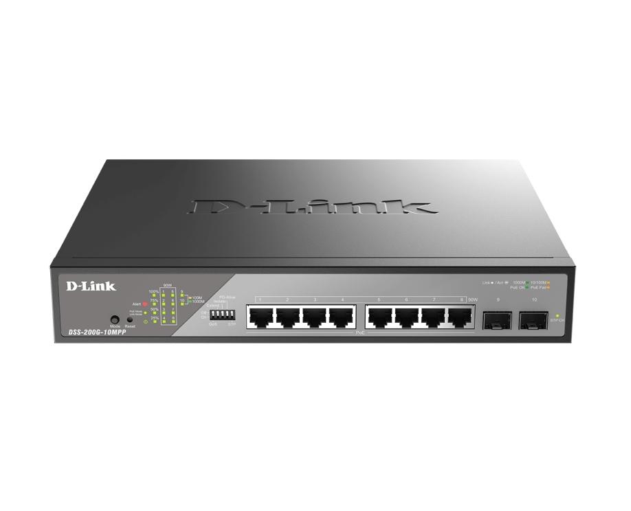 D-Link 10-Port Gigabit Ethernet PoE++ Surveillance Switch | JAR Computers D-Link 10-Port Gigabit Ethernet PoE++ Surveillance Switch