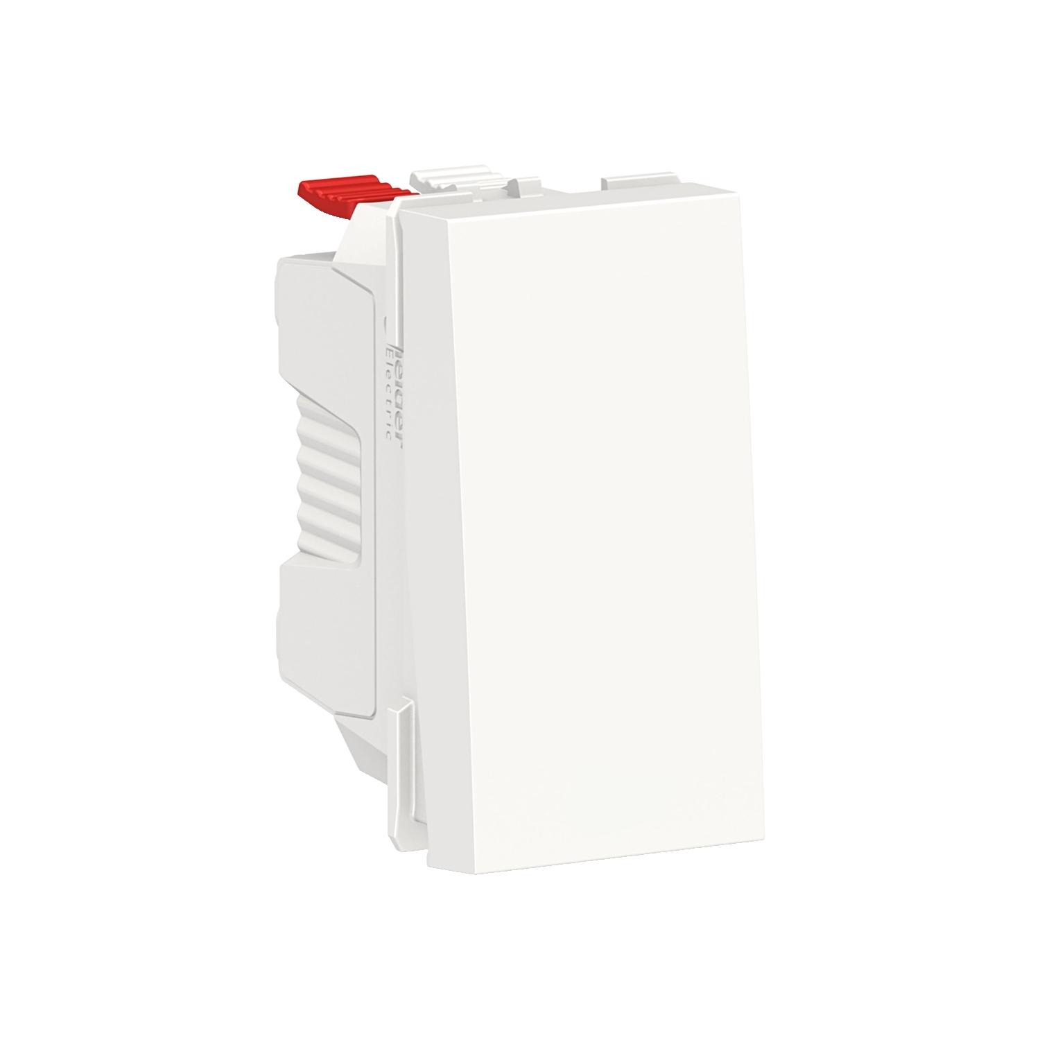 Еднополюсен бутон 10A, 1M, бял - SCHNEIDER ELECTRIC New Unica NU310618 | JAR Computers Еднополюсен бутон 10A, 1M, бял - SCHNEIDER ELECTRIC New Unica NU310618