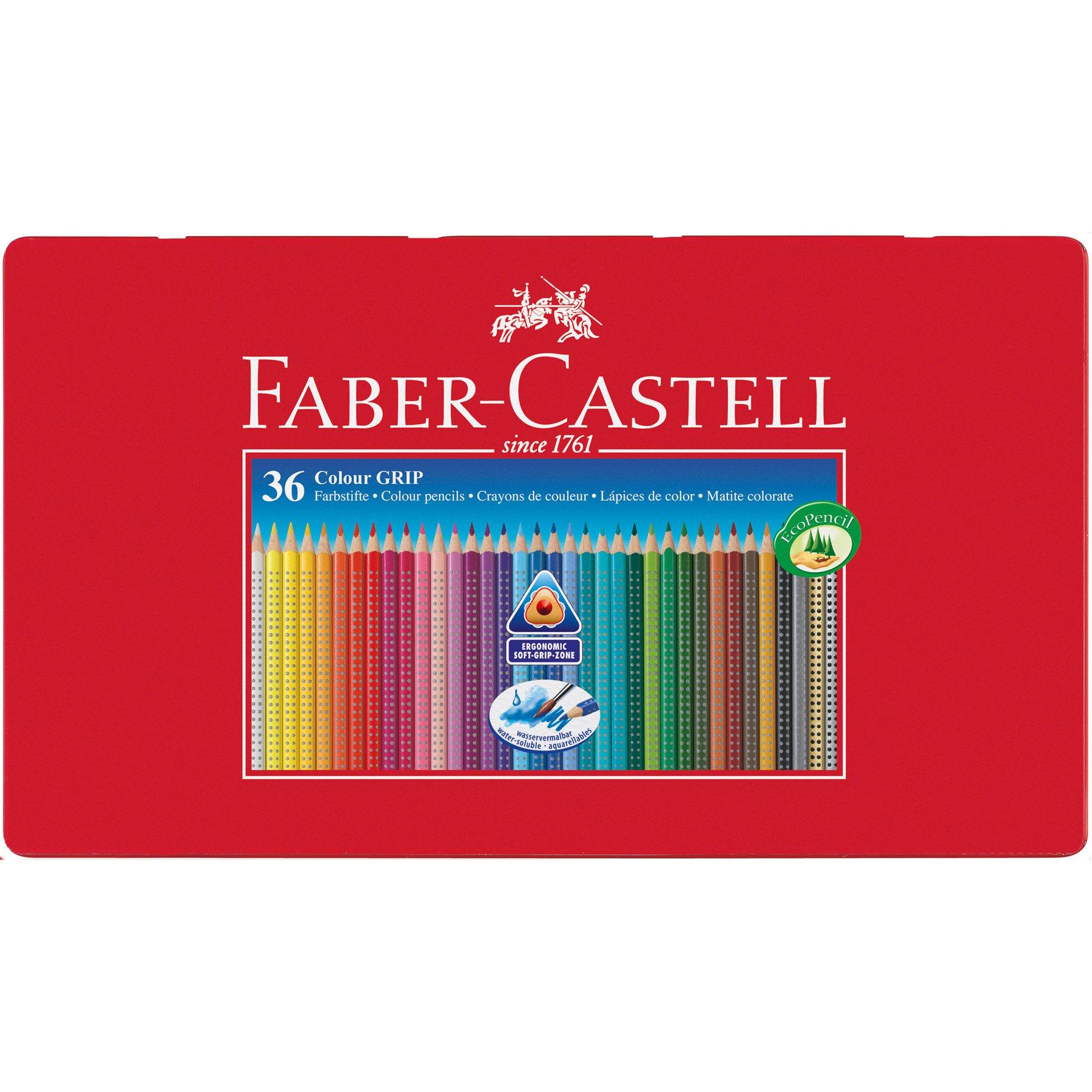 Faber-Castell Моливи Grip 2001, 36 цвята, в метална кутия | JAR Computers Faber-Castell Моливи Grip 2001, 36 цвята, в метална кутия