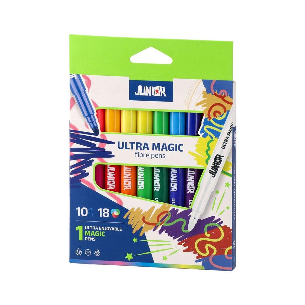 Флумастери Junior Ultra Magic, магически, 10 цвята