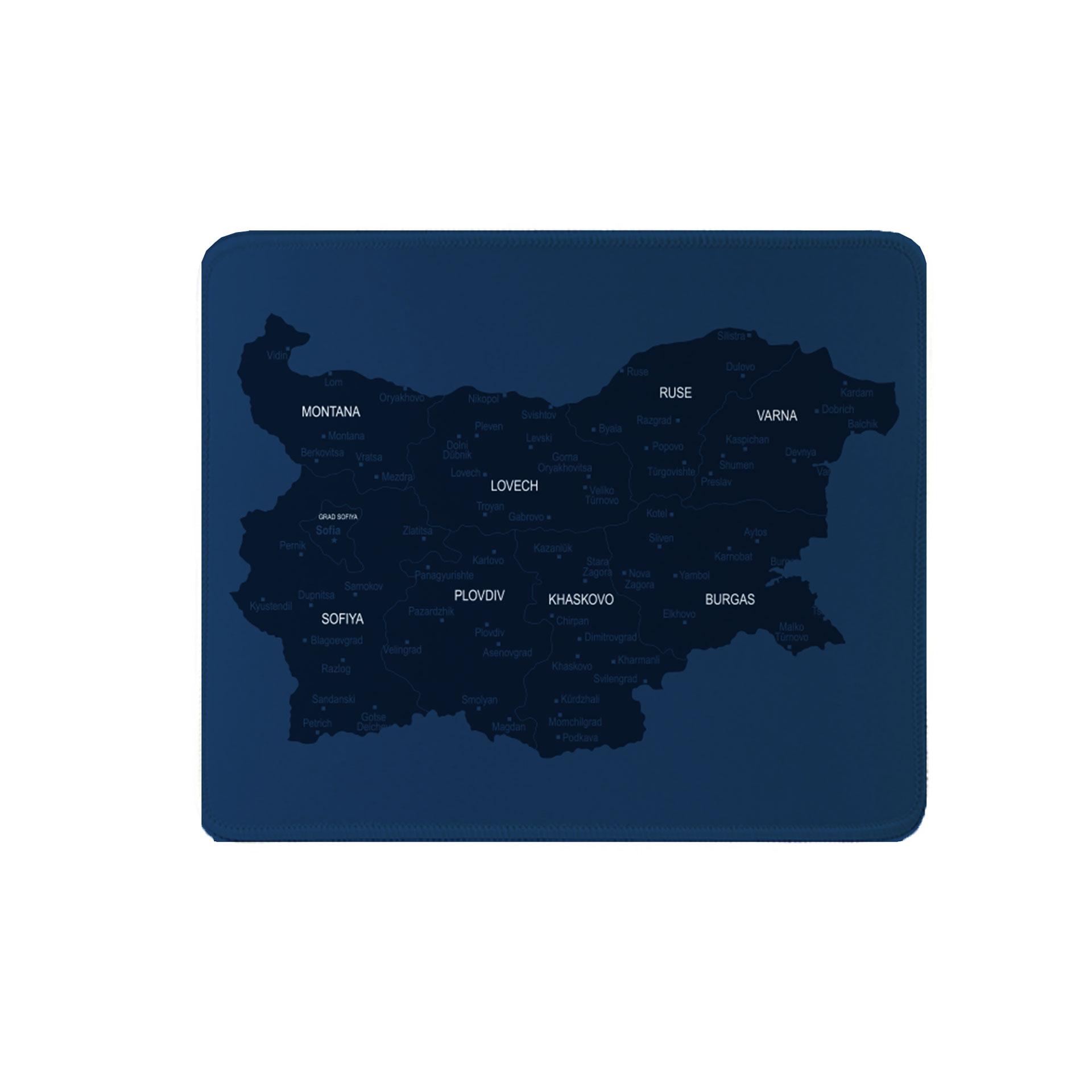 Gift&Go Пад за мишка BG - Карта на България, 19.7 х 23.5 cm