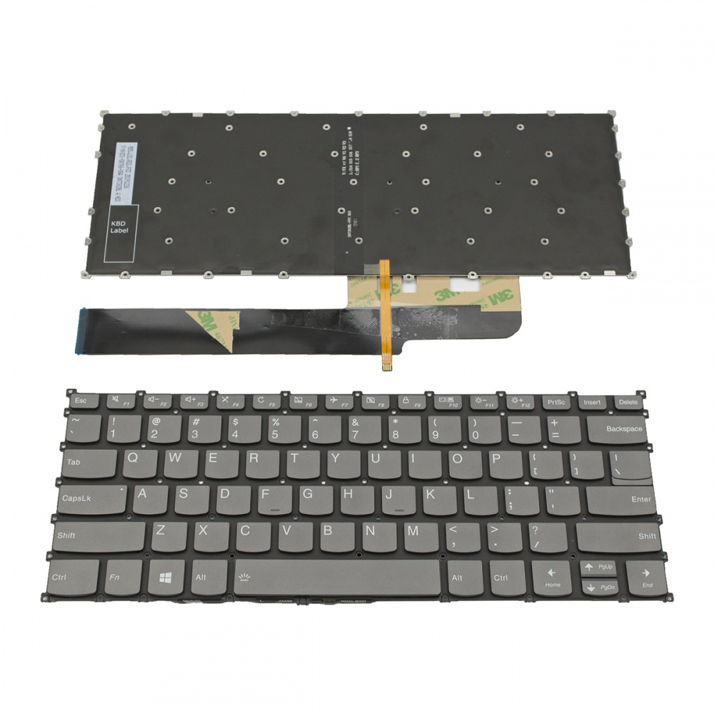 Клавиатура за Lenovo IdeaPad S540-14IWL Gray Without Frame With Backlit Сива Без Рамка С Подсветка US 