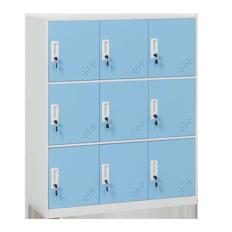 Метален шкаф Carmen CR-1298 J - бял / син