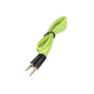 Плосък 3.5 mm към 3.5 mm стерео аудио кабел - Flat Audio Cable (зелен) | JAR Computers Плосък 3.5 mm към 3.5 mm стерео аудио кабел - Flat Audio Cable (зелен)