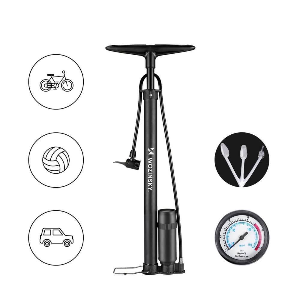 Ръчна помпа за колело - Wozinsky Universal 5in1 Bicycle Pump (черен) | JAR Computers Ръчна помпа за колело - Wozinsky Universal 5in1 Bicycle Pump (черен)