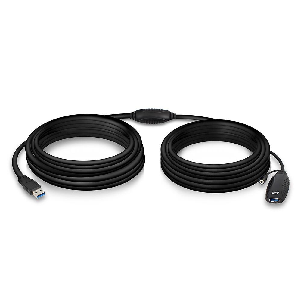 ACT AC6110 USB кабел USB 3.2 Gen 1 (3.1 Gen 1) 10 м USB A 5 Гбит/с Черен