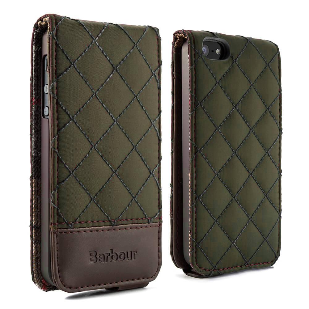 Дизайнерски кожен флип кей за iPhone SE, iPhone 5S, iPhone 5 - Proporta Barbour Quilted Leather Flip Case (зелен) | JAR Computers Дизайнерски кожен флип кей за iPhone SE, iPhone 5S, iPhone 5 - Proporta Barbour Quilted Leather Flip Case (зелен)