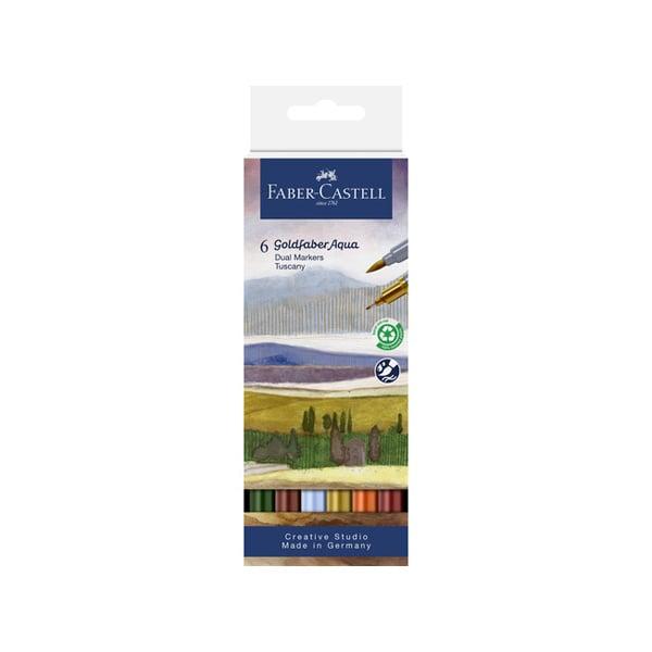 Faber-Castell Маркер Goldfaber Aqua Dual, тоскана, 6 броя