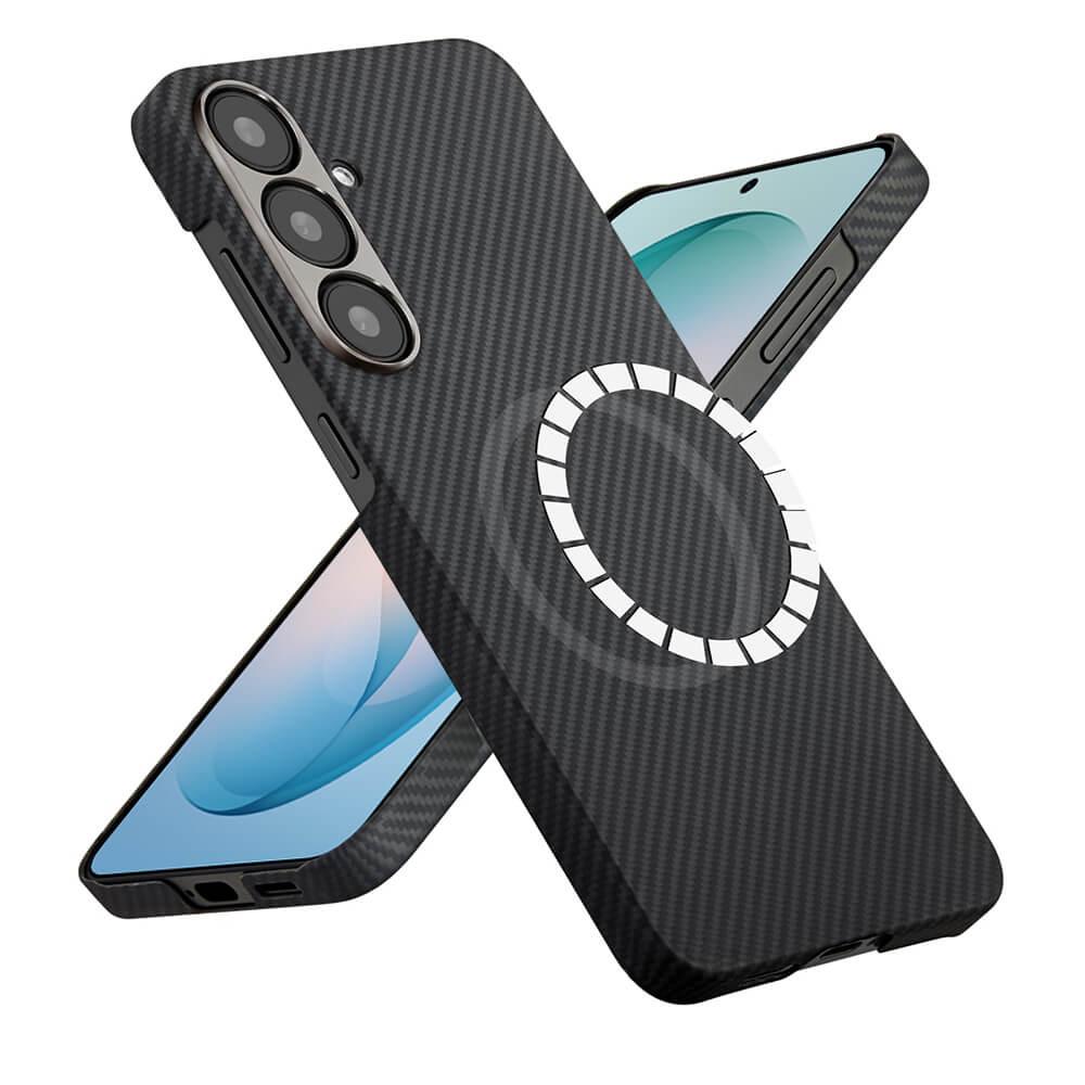 Кевларен кейс с MagSafe за Samsung Galaxy S26 Plus - Techsuit Aramid Fiber MagSafe Ultra Slim Case (черен) | JAR Computers Кевларен кейс с MagSafe за Samsung Galaxy S26 Plus - Techsuit Aramid Fiber MagSafe Ultra Slim Case (черен)