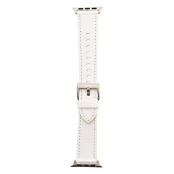 Кожена каишка за Apple Watch 42мм, 44мм - Tactical 041 Eco Leather Band (бял) | JAR Computers Кожена каишка за Apple Watch 42мм, 44мм - Tactical 041 Eco Leather Band (бял)